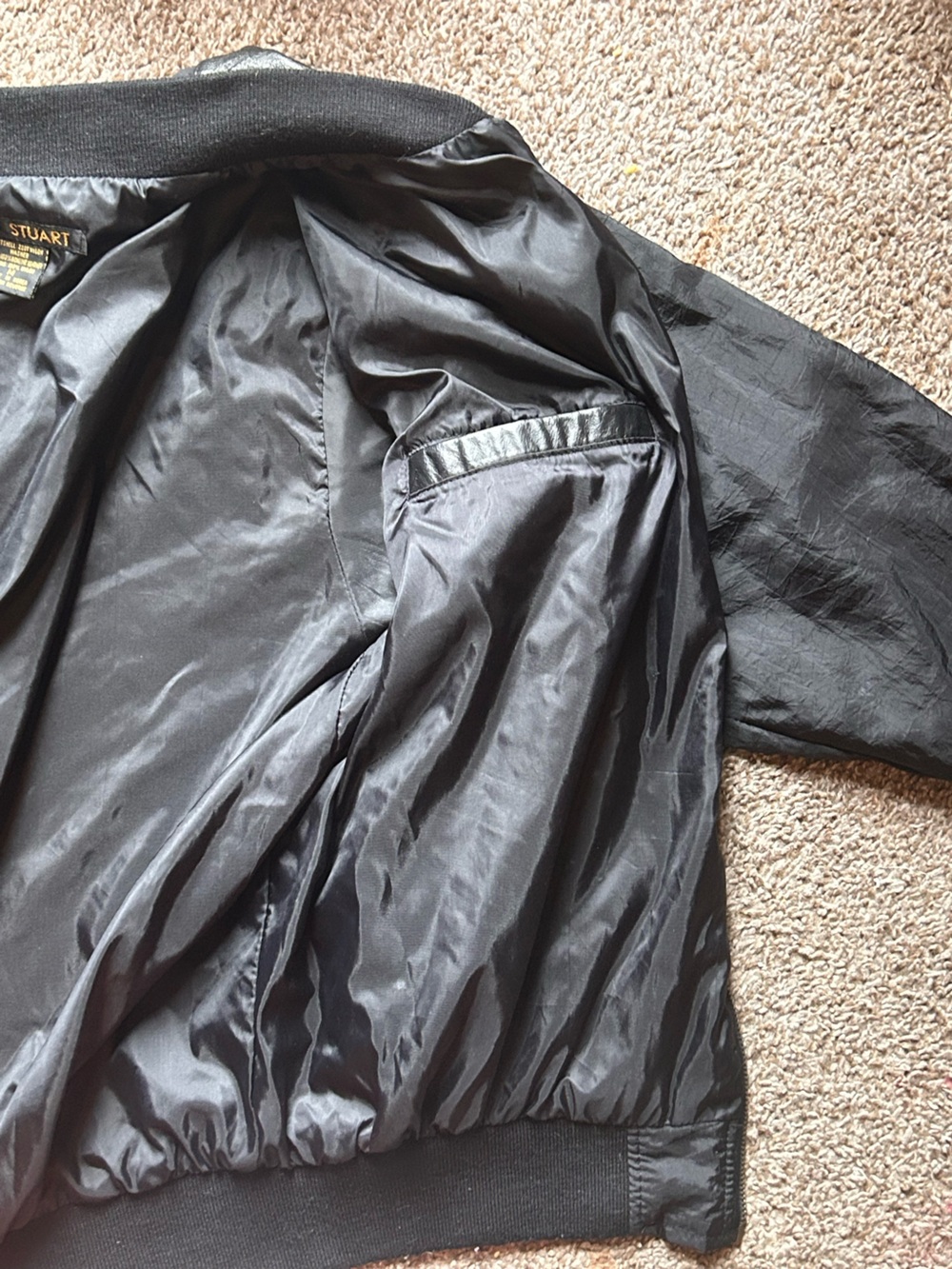 Alan Stuart Black Men's Bomber Jacket